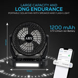 Wholesale-Airbro RXF40 Rechargeable Fan and Radio - 7"-Radio Fan-Electro Vision Inc