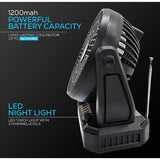 Wholesale-Airbro RXF40 Rechargeable Fan and Radio - 7"-Radio Fan-Electro Vision Inc