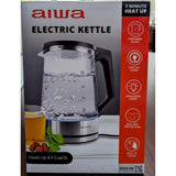 Wholesale-Aiwa WTK11001BLK Electric Tea Kettle 8.5 Cups / 2L-Electro Vision Inc