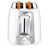 Wholesale-Aiwa WTO11022WHT Toaster (2 Slice) w/ 6 Setting Shade Selector, Slide-Out Crumb Tray - White-Toaster-Electro Vision Inc