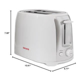 Wholesale-Aiwa WTO11022WHT Toaster (2 Slice) w/ 6 Setting Shade Selector, Slide-Out Crumb Tray - White-Toaster-Electro Vision Inc