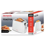 Wholesale-Aiwa WTO11022WHT Toaster (2 Slice) w/ 6 Setting Shade Selector, Slide-Out Crumb Tray - White-Toaster-Electro Vision Inc