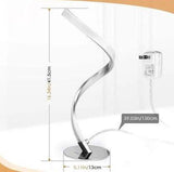 Wholesale-Albrillo LL-TD6 Spiral Design LED Table Lamp - Dimmable Desk Lamp Touch Button, Warm White 3000K Bedside Lamps of Stainless Steel, 1.5m Cable, 5W 450LM Nightstand Lamp-Table Lamp-Electro Vision Inc