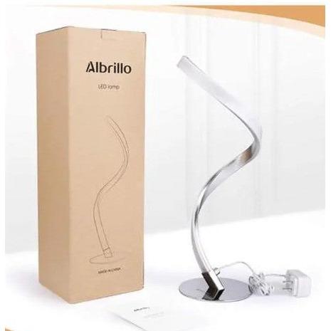 Wholesale-Albrillo LL-TD6 Spiral Design LED Table Lamp - Dimmable Desk Lamp Touch Button, Warm White 3000K Bedside Lamps of Stainless Steel, 1.5m Cable, 5W 450LM Nightstand Lamp-Table Lamp-Electro Vision Inc
