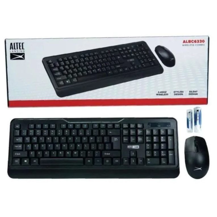 Wholesale-Altec Lansing ALBC6330/ENG Wireless Keyboard and Mouse - Black-Electro Vision Inc