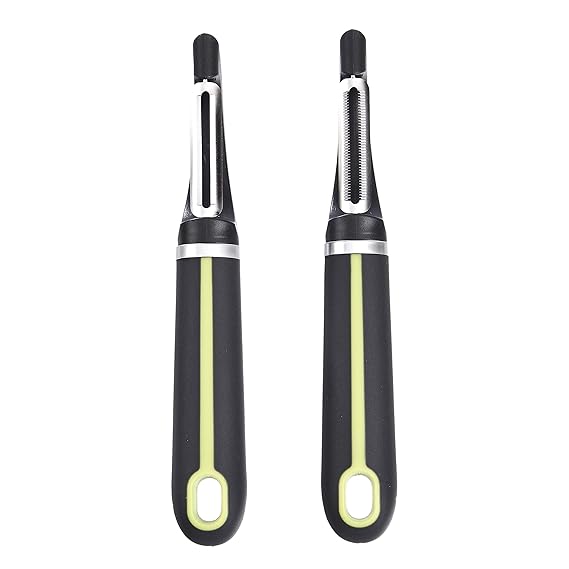 Wholesale-Amazon B07W13PYMB Basics 2-Piece Peeler Set, Soft Grip Handle, Grey and Green-Electro Vision Inc