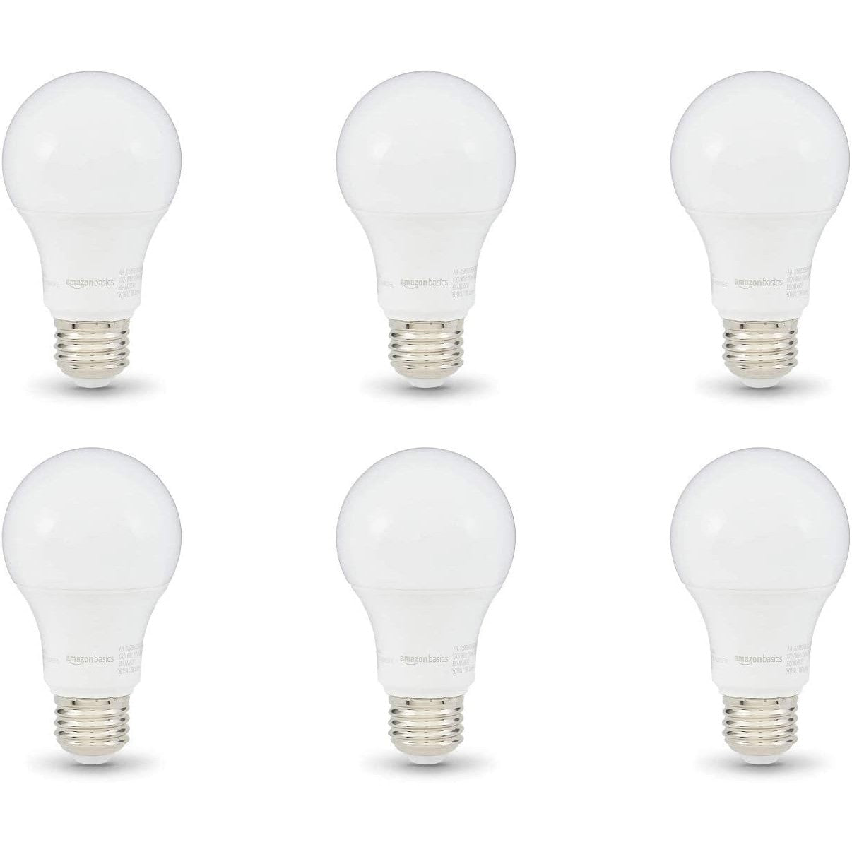 Wholesale-Amazon Basics 60W Equivalent, Daylight White, Non-Dimmable, 10,000 Hour Lifetime, A19 LED Light Bulb | 6-Pack-LED Light-Electro Vision Inc