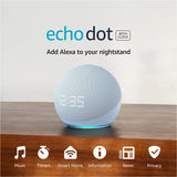 Wholesale-Amazon Echo Dot (5th Gen, 2022 release) with clock | Smart speaker with clock and Alexa | Cloud Blue-Speaker-Electro Vision Inc