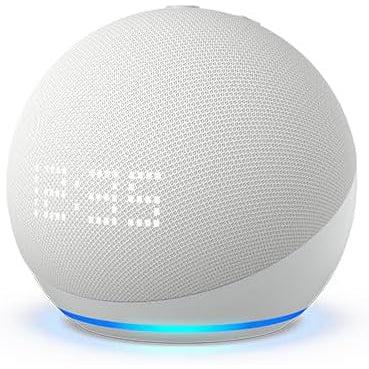 Wholesale-Amazon Echo Dot (5th Gen, 2022 release) with clock | Smart speaker with clock and Alexa | Glacier White-Speaker-Electro Vision Inc