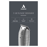 Wholesale-Andis 04780 Professional T-Outliner Trimmer – Gray-Trimmer-Electro Vision Inc