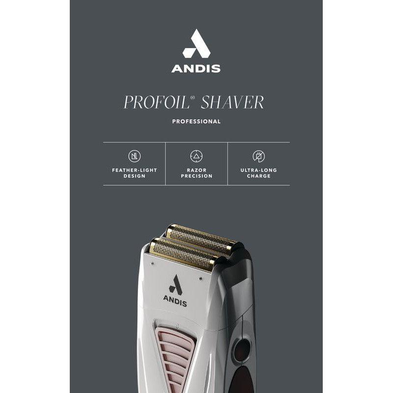 Wholesale-Andis 17235 ProFoil Lithium Titanium Foil Shaver - Silver & Red-Electric Shaver-Electro Vision Inc