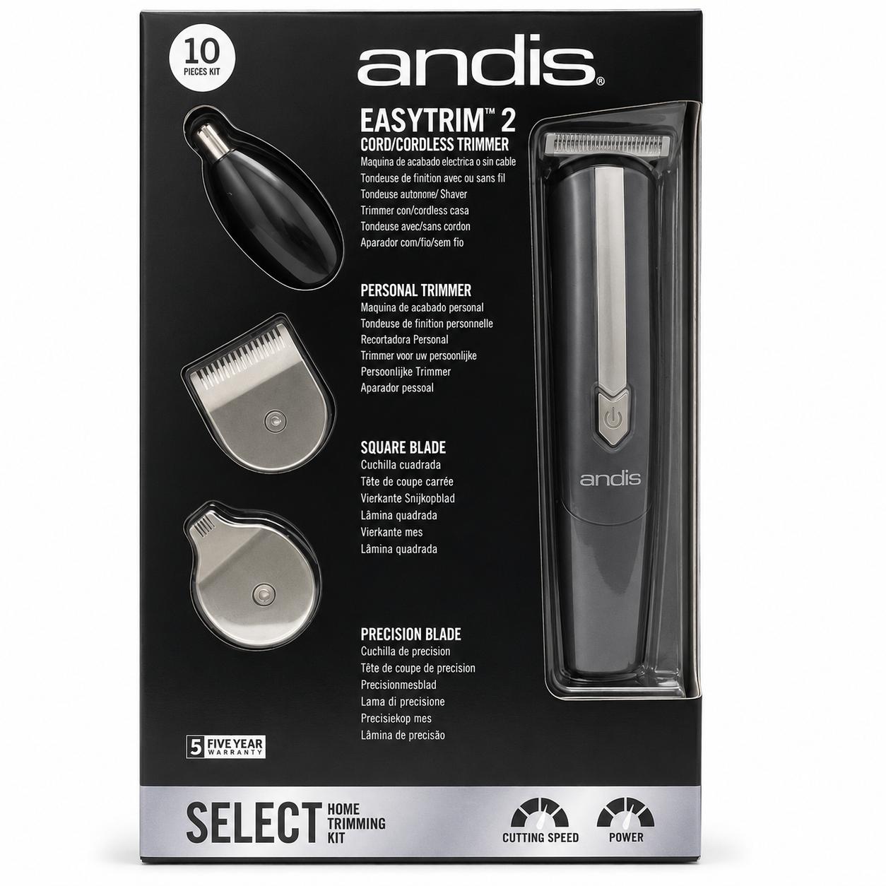 Wholesale-Andis 23300 EasyTrim 2 All Purpose Cord/Cordless Trimmer-Trimmer-Electro Vision Inc