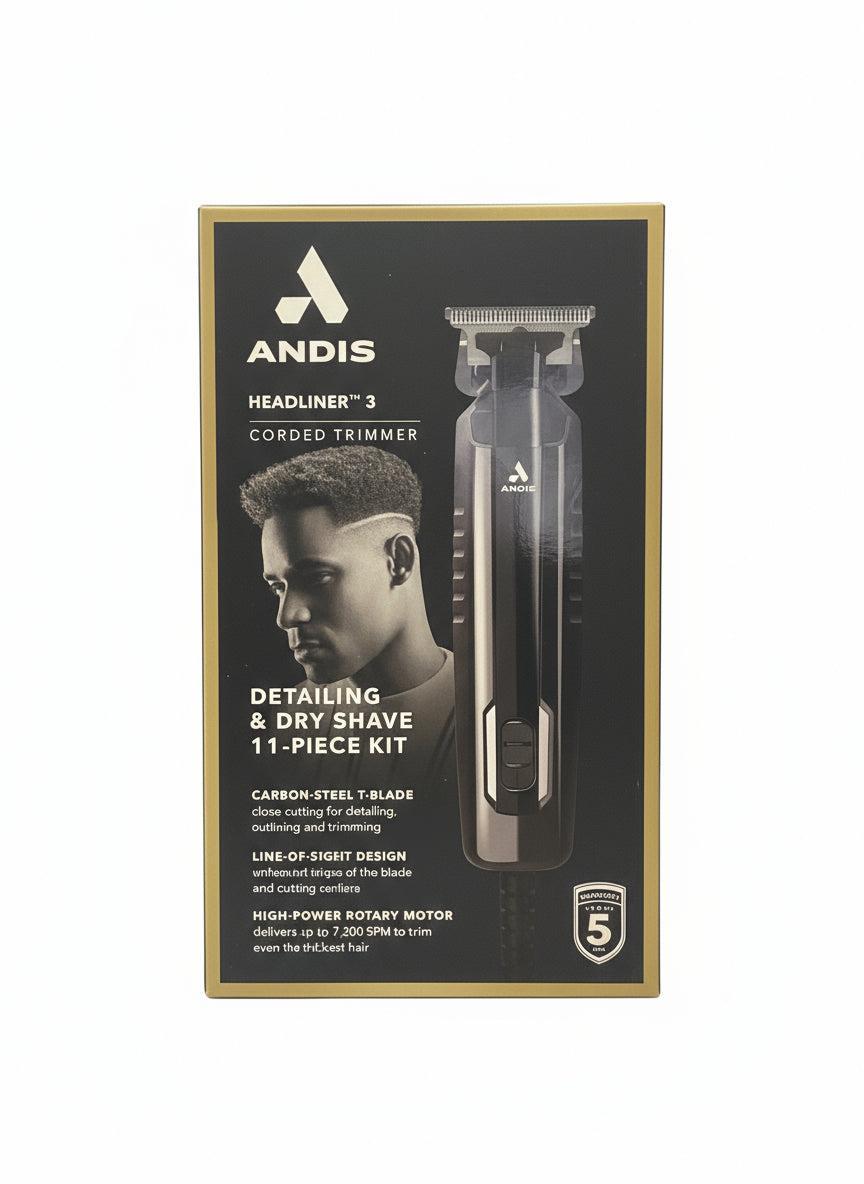 Wholesale-Andis 561989 Headliner LS4 3 Corded Trimmer 11-Piece Kit-Hair Clipper & Trimmer Accessories-Electro Vision Inc