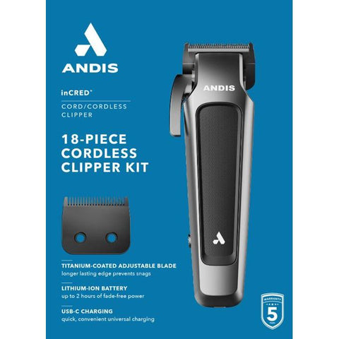 Wholesale-Andis 562924 CLC-4 inCRED Cordless Clipper-Cordless Hair Clipper-Electro Vision Inc