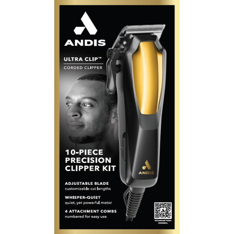 Wholesale-Andis 564088 Ultra Clip 10-Piece Precision Corded Clipper Kit-Hair Clipper-Electro Vision Inc