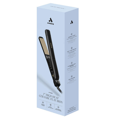 Wholesale-Andis 67615 Flat Iron 1" High-Heat Ceramic-Electro Vision Inc
