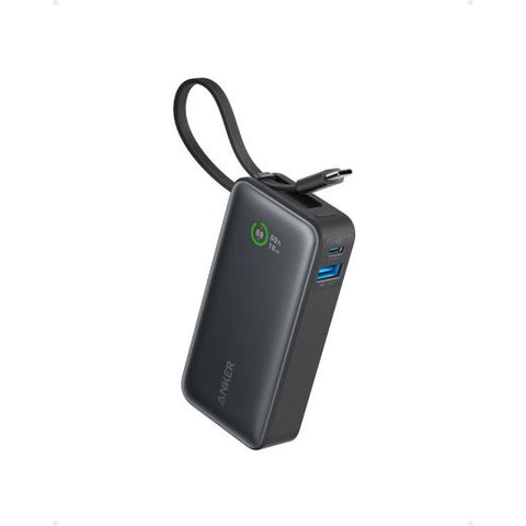 Wholesale-Anker A1259H11 Nano 10K 30W Power Bank with Built-In USB-C Cable-Electro Vision Inc