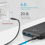 Wholesale-Anker A1365H11-1 Power Core III Sense 20K USB-C Portable Battery Charger - Black-Battery Charger-Electro Vision Inc