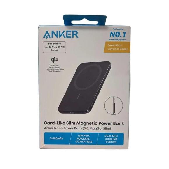 Wholesale-Anker A1665H11 Nano Power Bank (5k, Maggo Slim) - Black-Power Bank-Electro Vision Inc