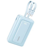 Wholesale-Anker A1680H Power Bank w/ Built In USB-C and Lightning Cable 10000mAh 30W - Blue-Power Bank-Electro Vision Inc