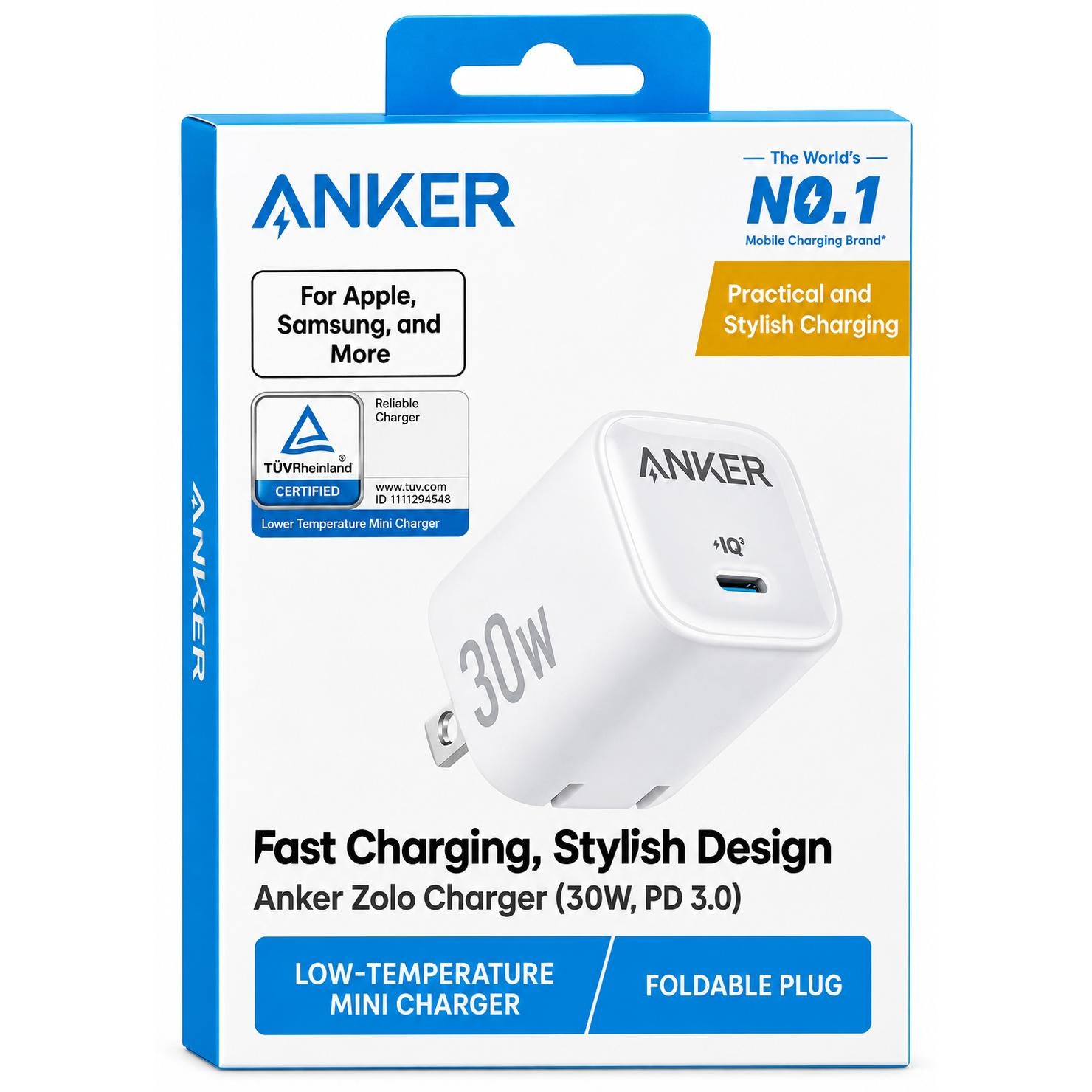 Wholesale-Anker A2698J21 30W PD 3.0 Nano Fast Adapter - White-Adapters-Electro Vision Inc