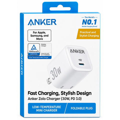 Wholesale-Anker A2698J21 30W PD 3.0 Nano Fast Adapter - White-Adapters-Electro Vision Inc