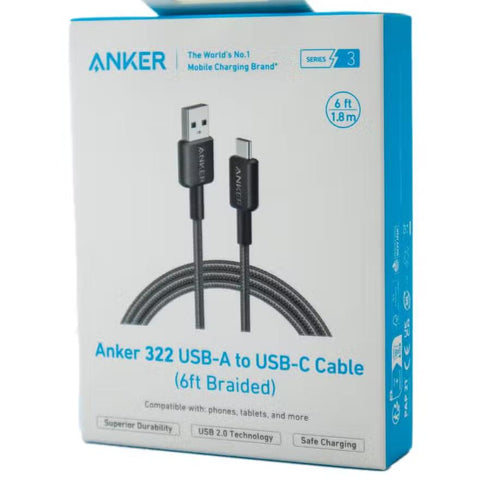 Wholesale-Anker A81H6H11 - 322 USB-C to USB-A Data Transfer Cable, 6 ft-Electro Vision Inc