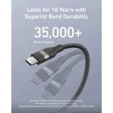 Wholesale-Anker A82G2011 USB-A TO USB-C Cable (3FT, PCR-Braided)-USB Cable-Electro Vision Inc