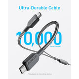 Wholesale-Anker A8895H11 USB-C to USB-C 2-in-1 w/ 140W 4FT-USB Cable-Electro Vision Inc