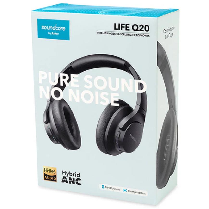Wholesale-Anker Q20 Soundcore Noise Cancelling Wireless Bluetooth Headphones - Black-Headphone-Electro Vision Inc