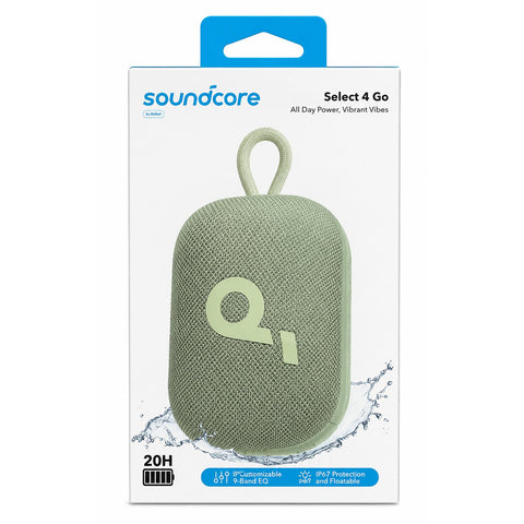 Wholesale-Anker Select4-Green Soundcore Go Bluetooth Speaker - Green-Bluetooth Speaker System-Electro Vision Inc