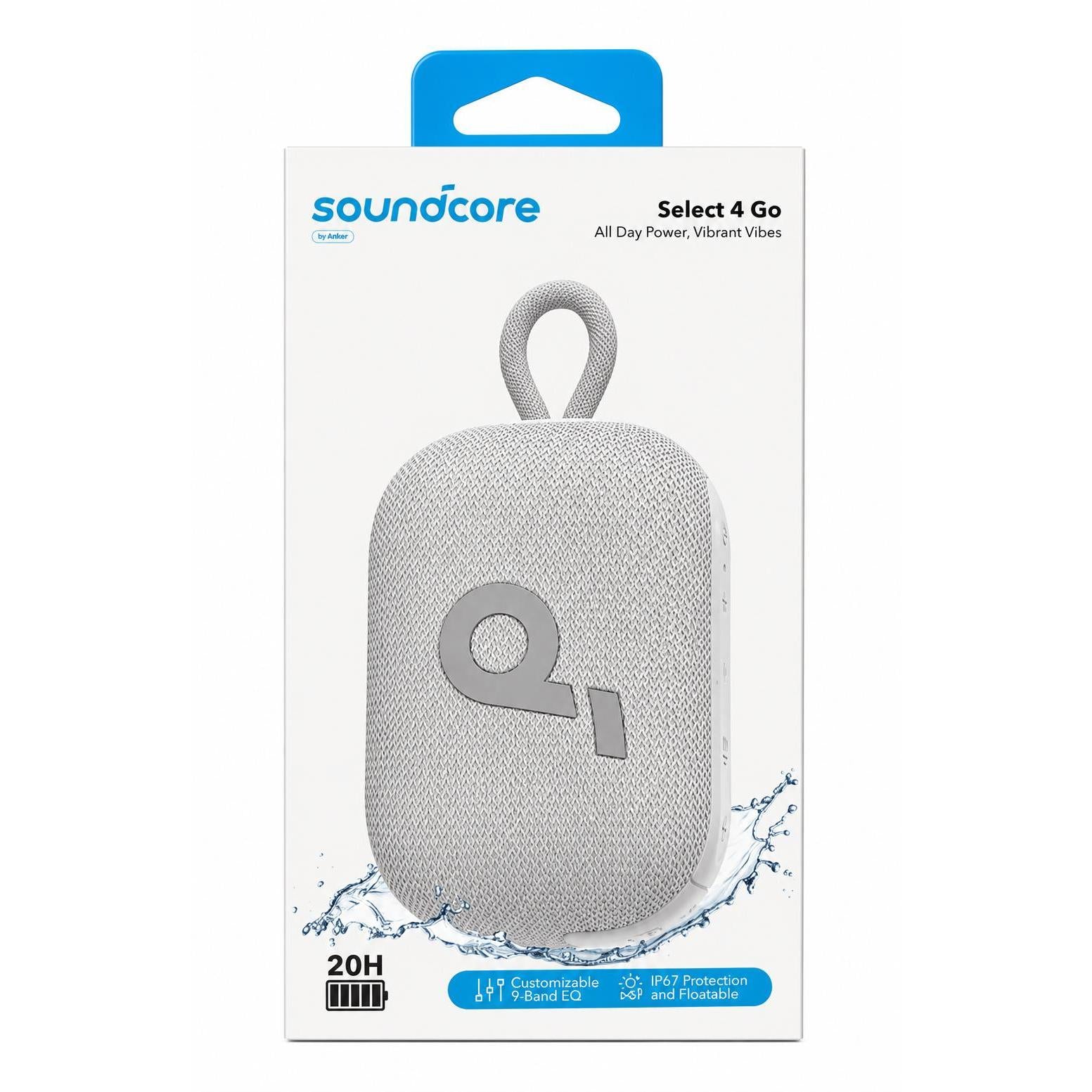 Wholesale-Anker Select4-White Soundcore Go Bluetooth Speaker - White-Bluetooth Speaker System-Electro Vision Inc