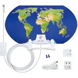 Wholesale-Antop AT122B Paper Thin Indoor Amplified World Map Antenna-Electro Vision Inc