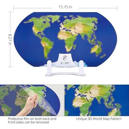 Wholesale-Antop AT122B Paper Thin Indoor Amplified World Map Antenna-Electro Vision Inc