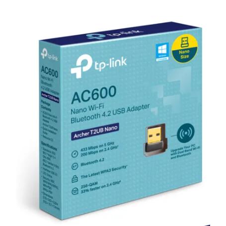 Wholesale-Archer T2UB Nano (AC600 Nano Wi-Fi Bluetooth 4.2 USB Adapter)-Wi-Fi Adapter-Electro Vision Inc