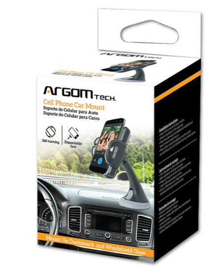 Wholesale-Argom AC-0305 Cell Phone Holder Car Mount Short Neck - Black-Cellphone Holder-Electro Vision Inc