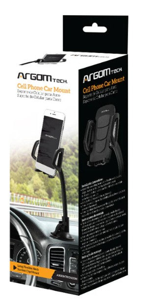Wholesale-Argom AC-0326 Cell Phone Holder Car Mount Long Neck - Black-Cellphone Holder-Electro Vision Inc