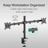 Wholesale-Argom ARG-BR-1603 Dual Monitor Desk Mount with Clamp 32”-Monitor Desk Mount-Electro Vision Inc
