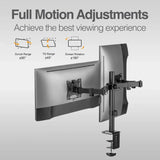 Wholesale-Argom ARG-BR-1603 Dual Monitor Desk Mount with Clamp 32”-Monitor Desk Mount-Electro Vision Inc
