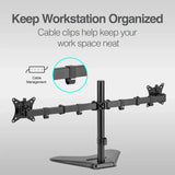 Wholesale-Argom ARG-BR-1605 Dual Monitor Desk Mount with Base-Monitor Desk Mount-Electro Vision Inc