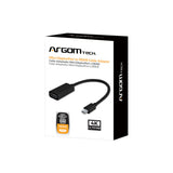 Wholesale-Argom ARG-CB-0042 CABLE ADAPTER MINI DISPLAYPORT MALE TO HDMI FEMALE8.5IN/22CM-Electro Vision Inc