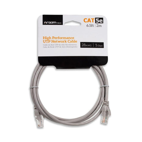 Wholesale-Argom ARG-CB-1502 Network Cable Cat5 2m Grey-Network Cable-Electro Vision Inc