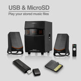 Wholesale-Argom ARGSP3540BK SoundBass 40 Bluetooth Speaker System 2.1, 40W - Black-Bluetooth Speaker System-Electro Vision Inc