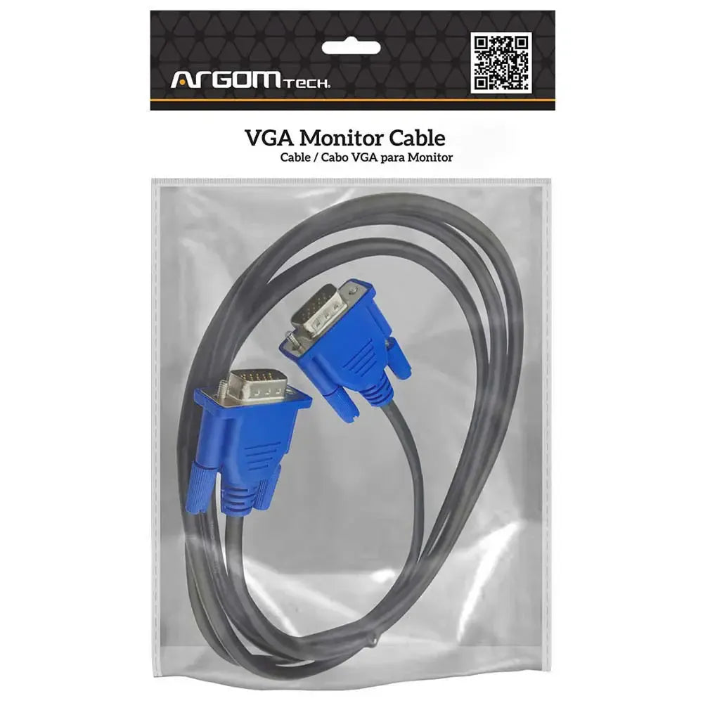 Wholesale-Argom CB0075 Cable VGA Monitor M/M 6ft 1.8m-Monitor Cable-Electro Vision Inc