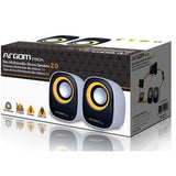 Wholesale-Argom Eko ARG-SP-1020 Multimedia Stereo Speakers 2.0-Speakers-Electro Vision Inc