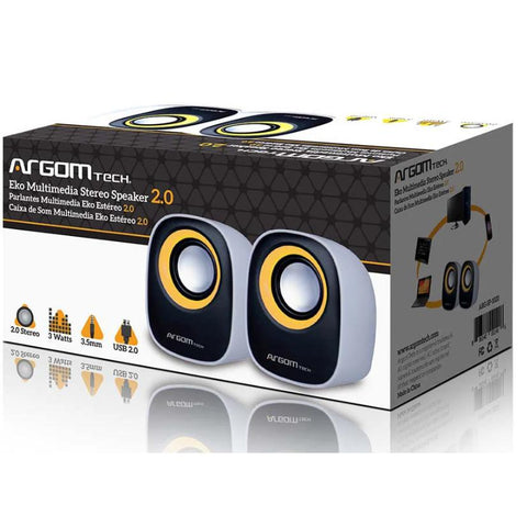 Wholesale-Argom Eko ARG-SP-1020 Multimedia Stereo Speakers 2.0-Speakers-Electro Vision Inc
