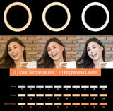 Wholesale-Argom LP-9320BK Spotlight Pro 9320 10" LED Ring Light with Full Tripod-Ring Light-Electro Vision Inc