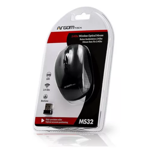 Wholesale-Argom MS-0032B MOUSE 2.4 GHZ WIRELESS BLACK-Electro Vision Inc