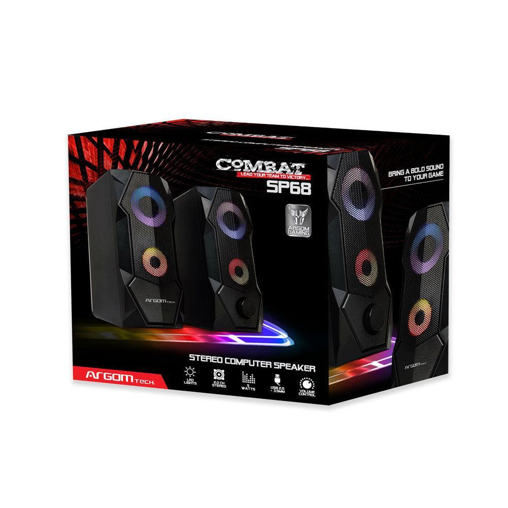 Wholesale-Argom SP-1068BK Combat Gaming S68 2.0CH Multimedia Speakers-Multimedia Speakers-Electro Vision Inc