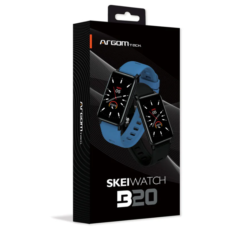 Wholesale-Argom Skeiwatch B20 Smartwatch – 1.45" IPS Display, 160mAh Battery, Black-Smart watch-Electro Vision Inc